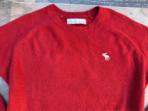 Abercrombie & Fitch Burnt Redish Orange Women’s Comfy Knit Sweater Size L Large