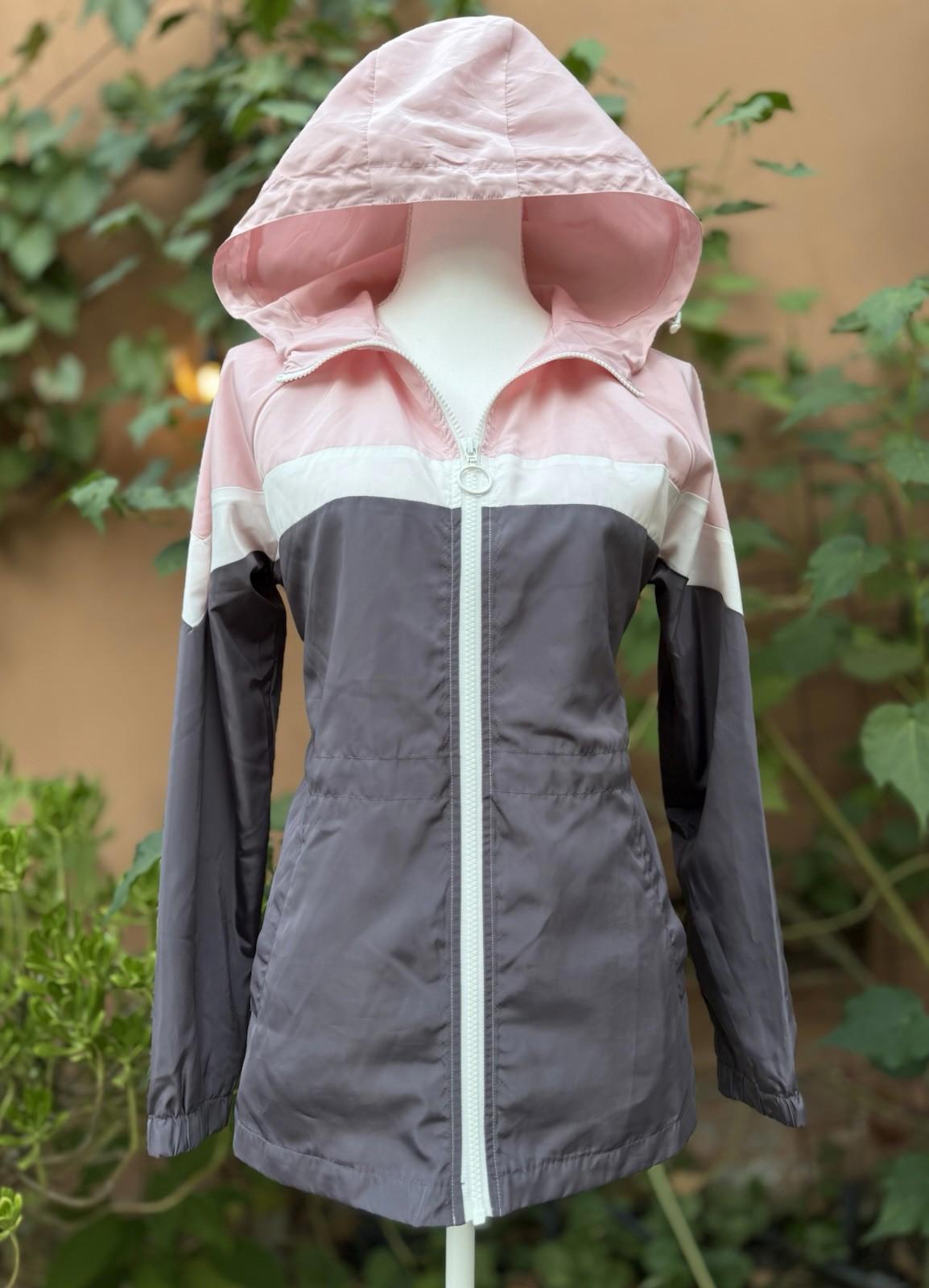 Maurice’s Light Weight Wind Breaker Jacket Pink And Gray Size XS Womens