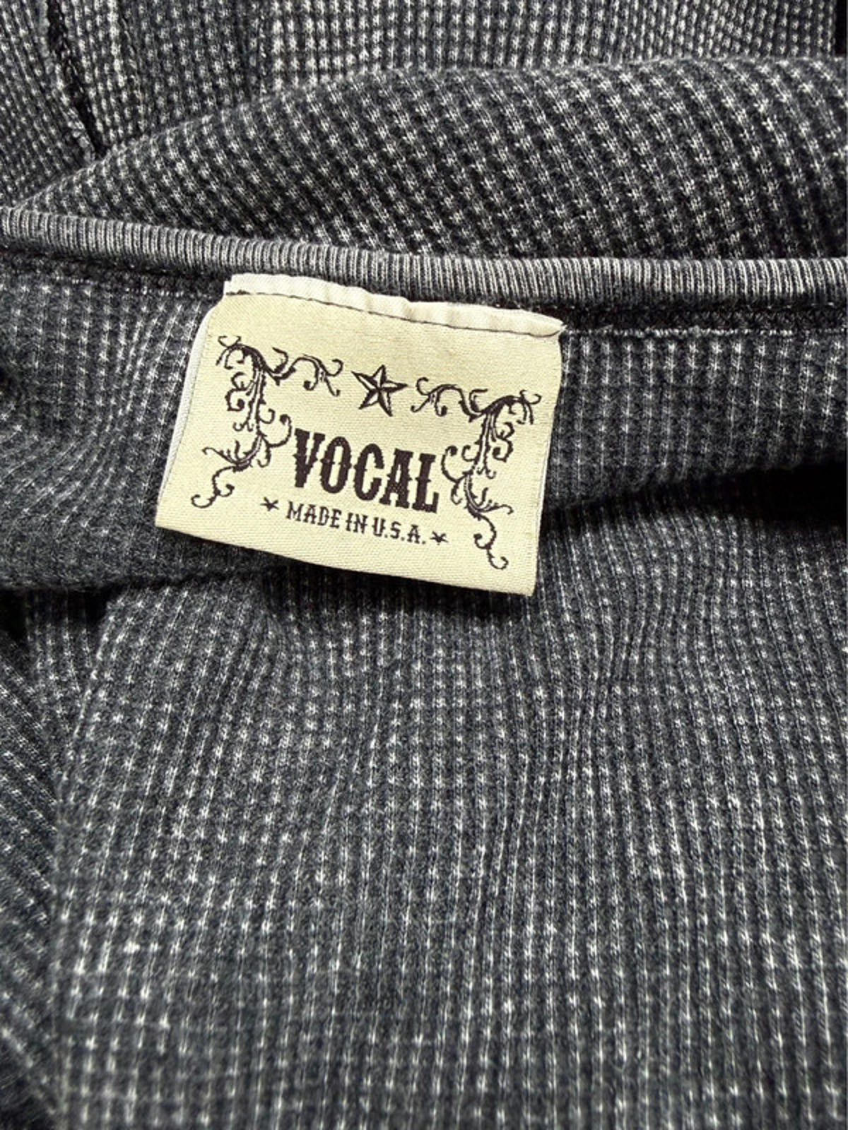 Vocal Black Gray Grunge Studs Cardigan Sweater Women’s Size M