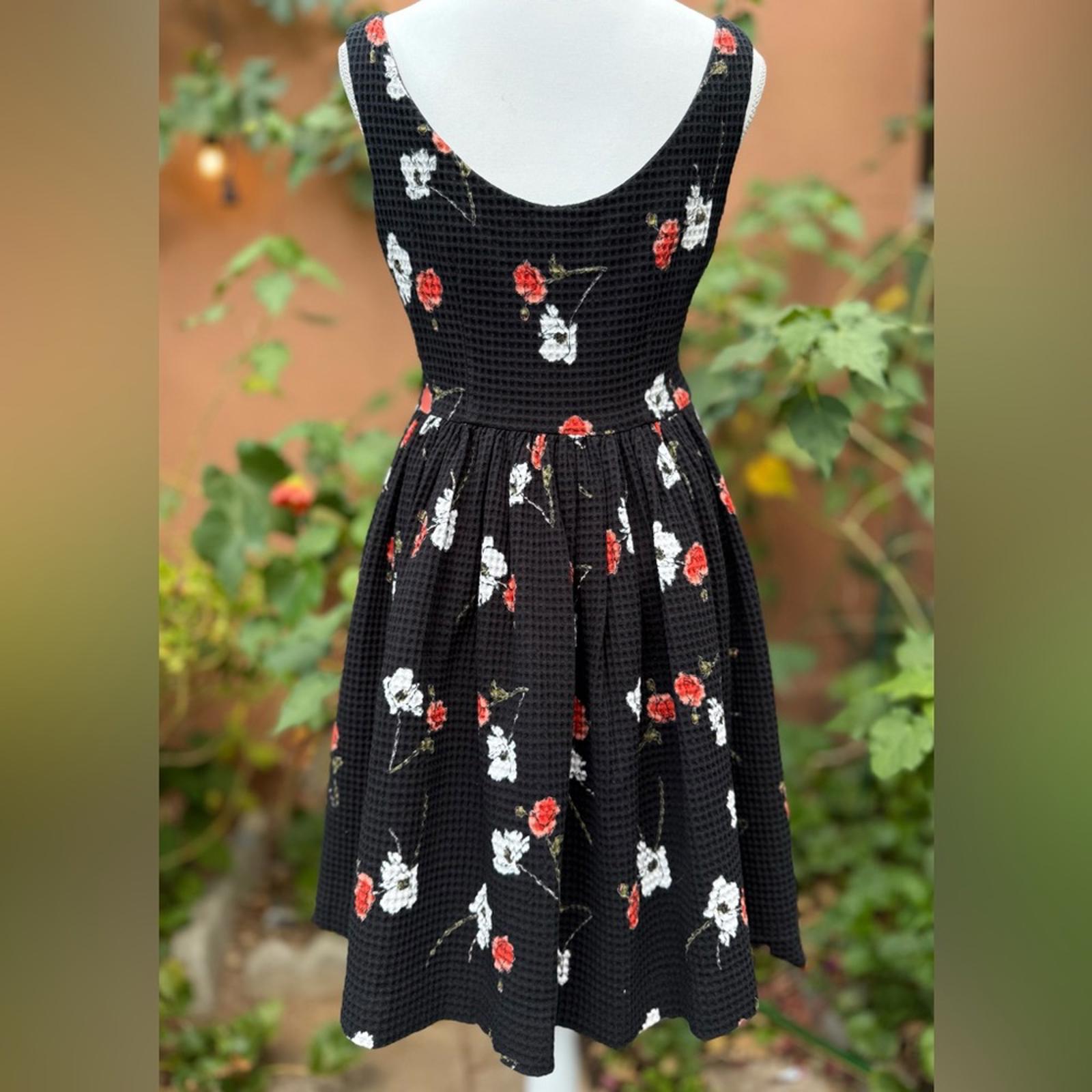 Kate Moss TopShop Black, Red, White Floral Dress Size S