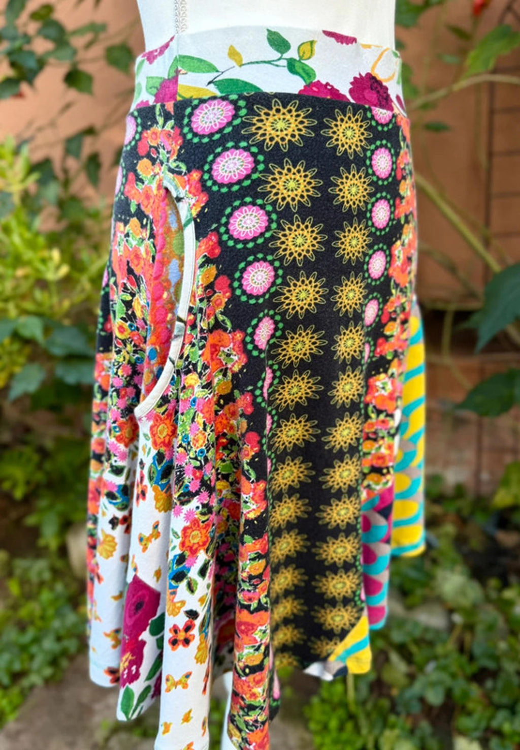 Designer Desigual Boutique Boho Floral Pattern Skirt Women’s Size L