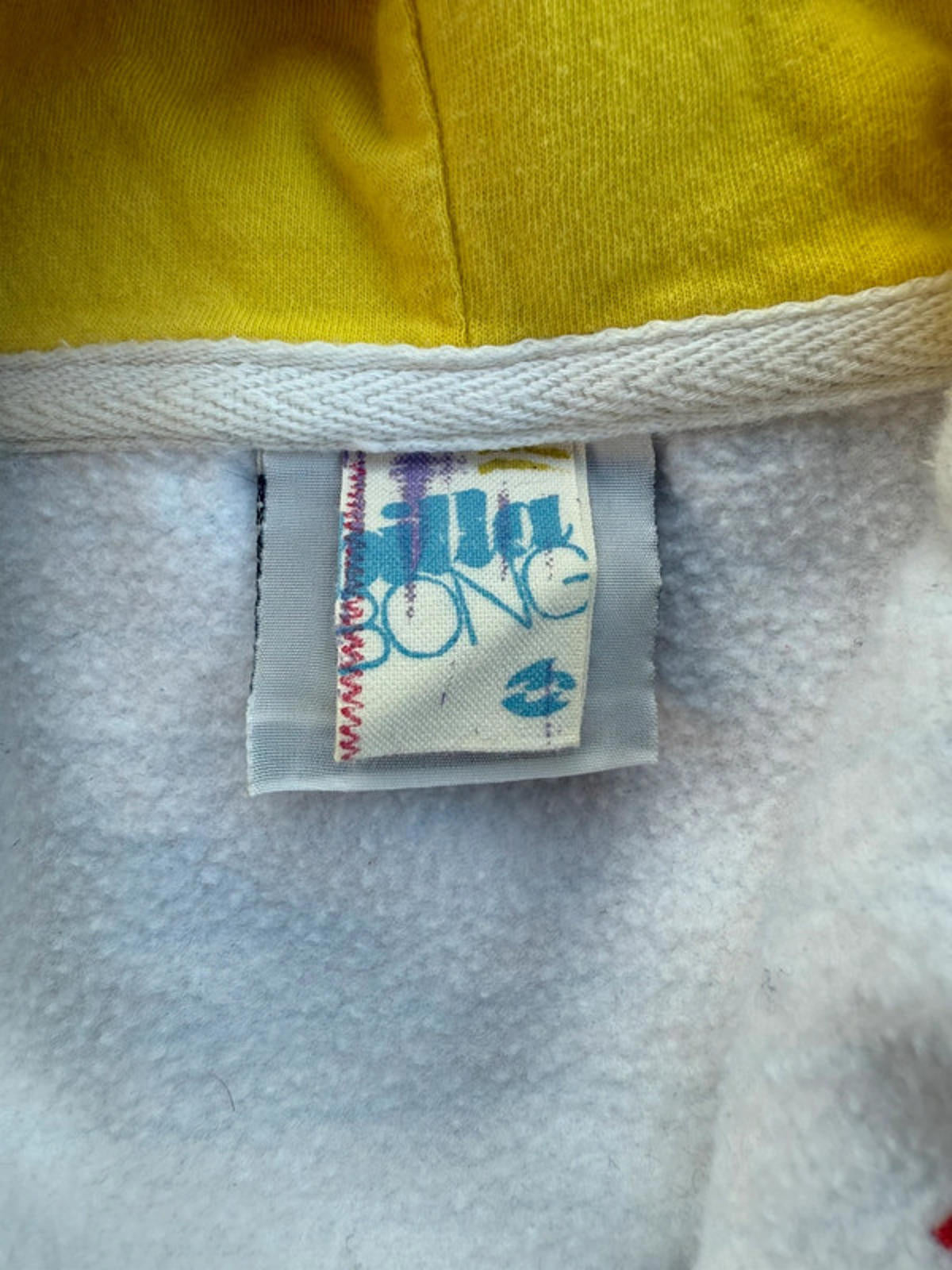 Billabong White Pin Colored Striped Hoodie Women’s Size L