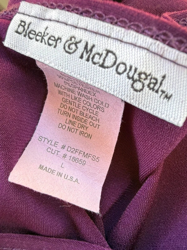 Bleeker & McDougal Vintage Purple Beaded Sequins Top Size L
