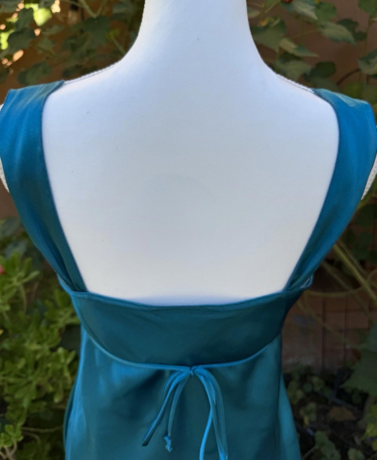 Self Esteem A Symmetrical Cocktail Hour Baby Doll Aqua Y2K Top Size L