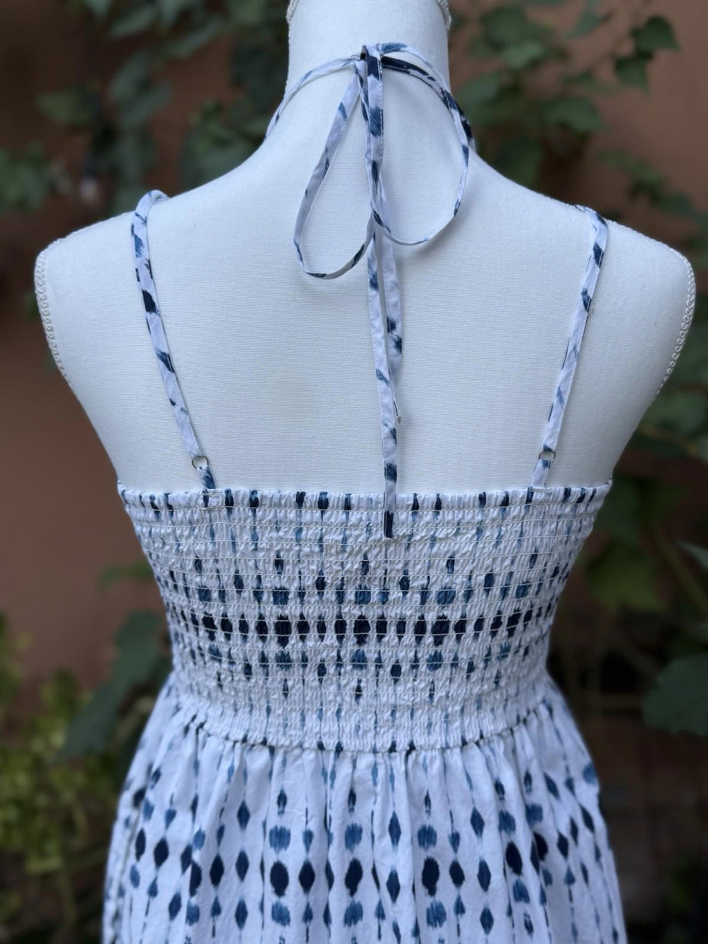 American Threads Blue & White Tie Dye Maxi Dress Size M