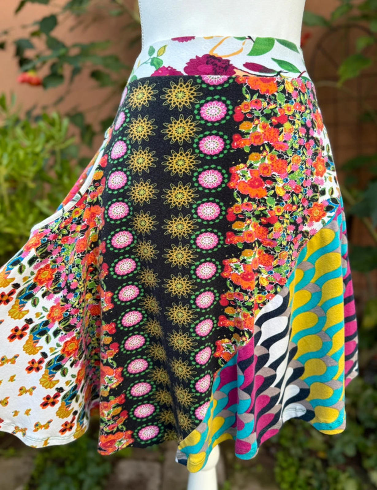 Designer Desigual Boutique Boho Floral Pattern Skirt Women’s Size L