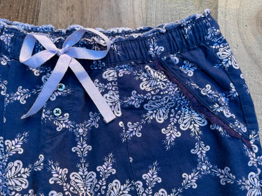 Victoria Secret Deep Purple Snowflake Lace Lounge Pajama Pants Size M