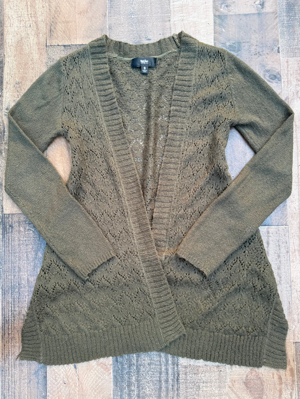 Wassio Olive Green Cardigan Sweater Womens Size S