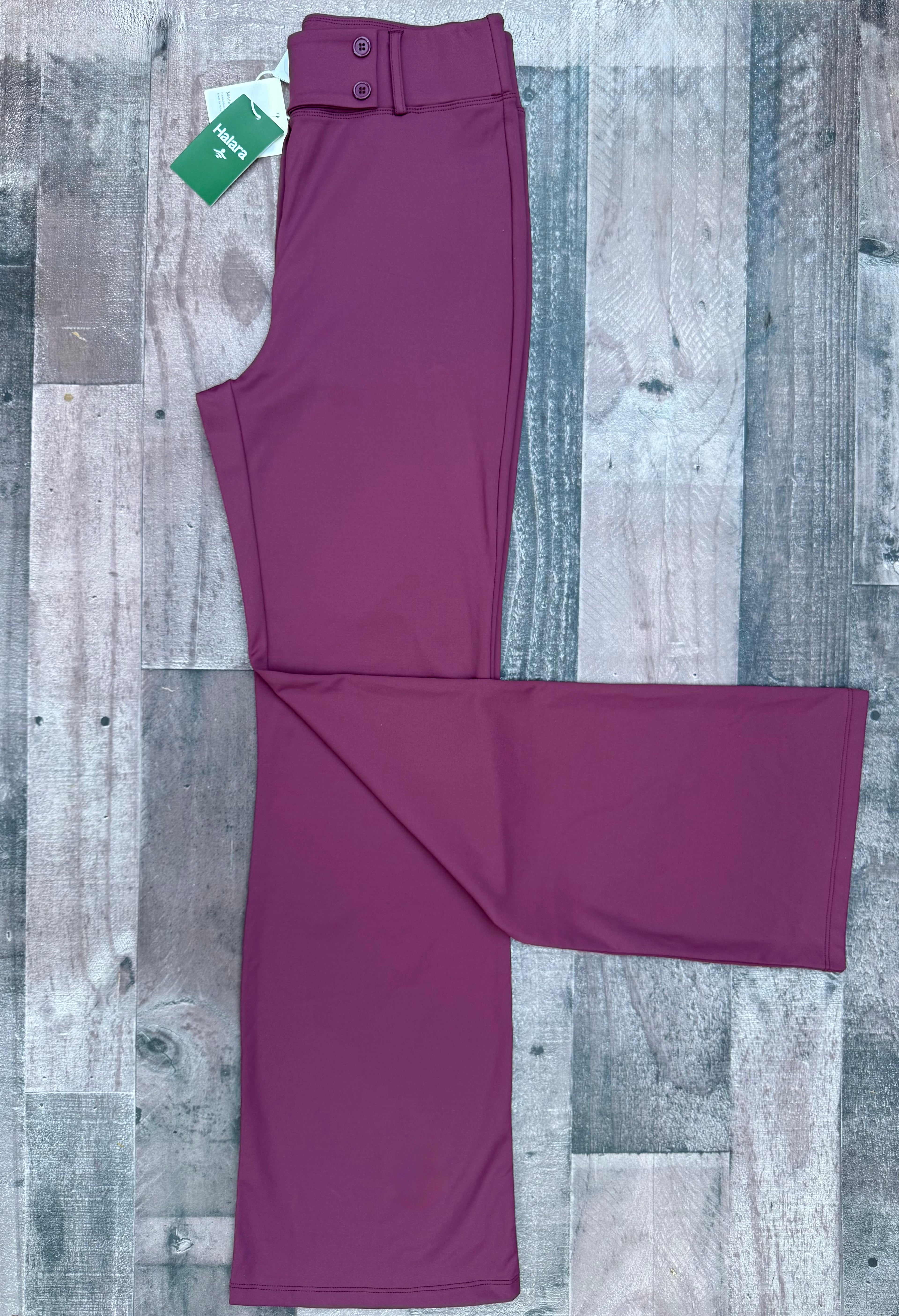 NWT Halara Berry Wide Leg Fitted Dress Pants Size M