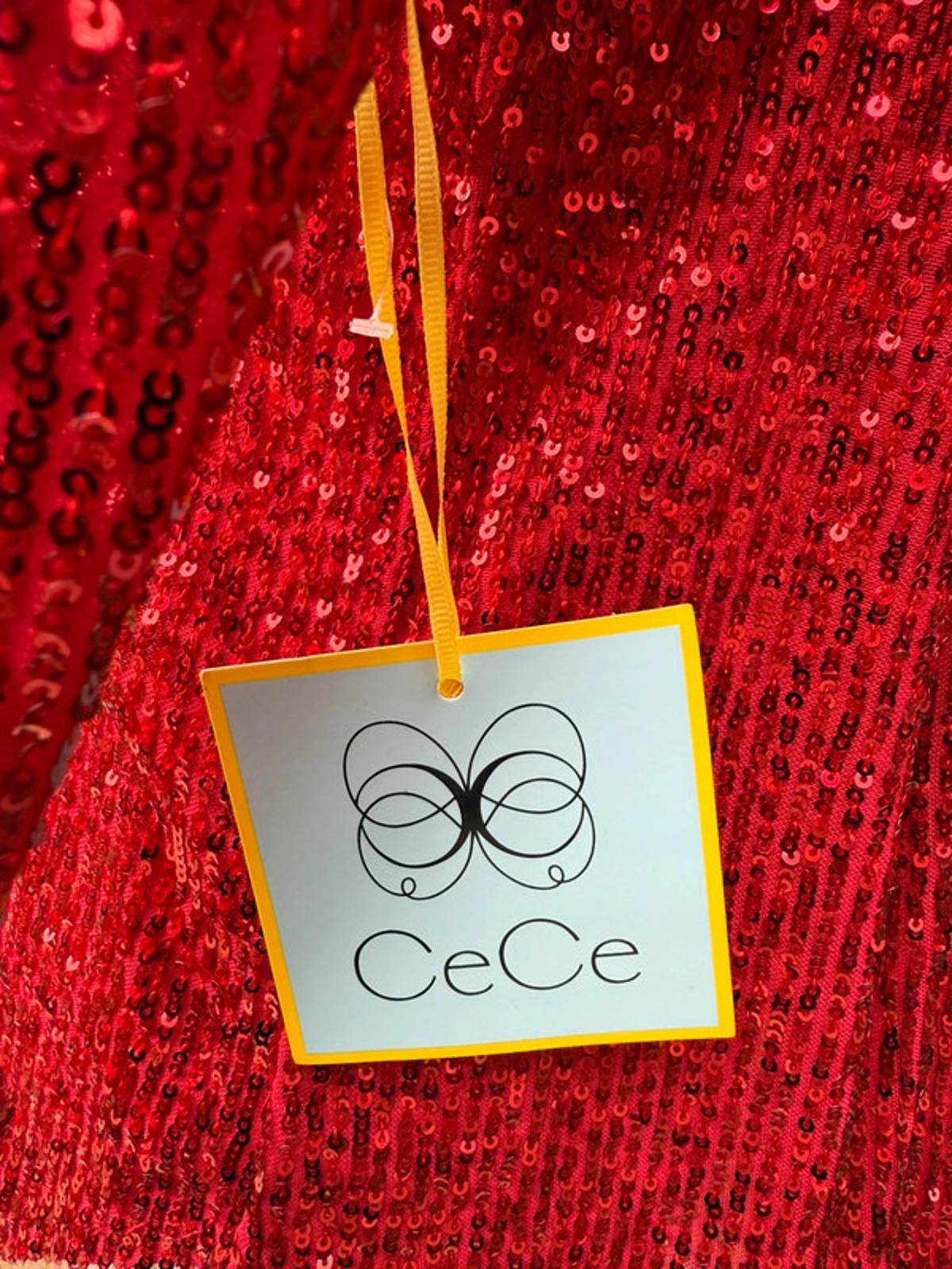 CeCe Red Sequins Christmas Holiday Jacket Women’s Size L