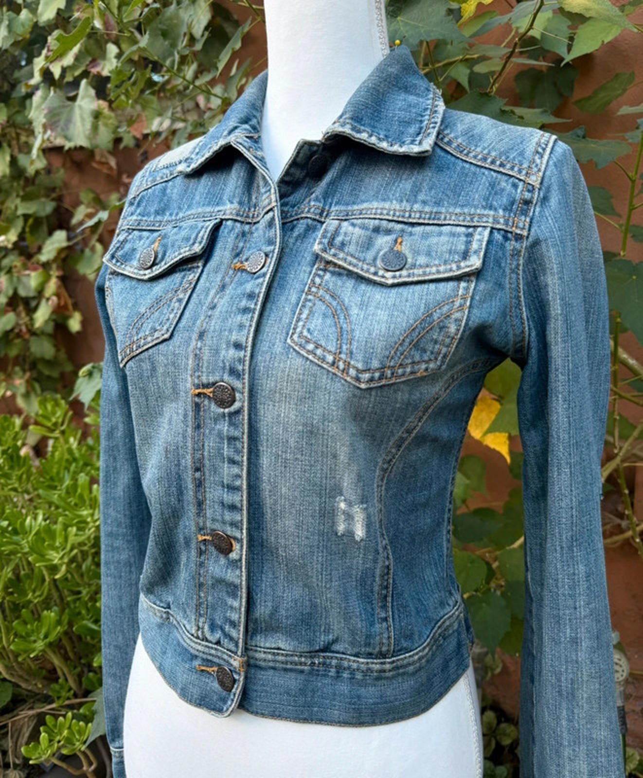 Vintage Roxy Blue Denim Jacket Size M Womens Best For A Size Small