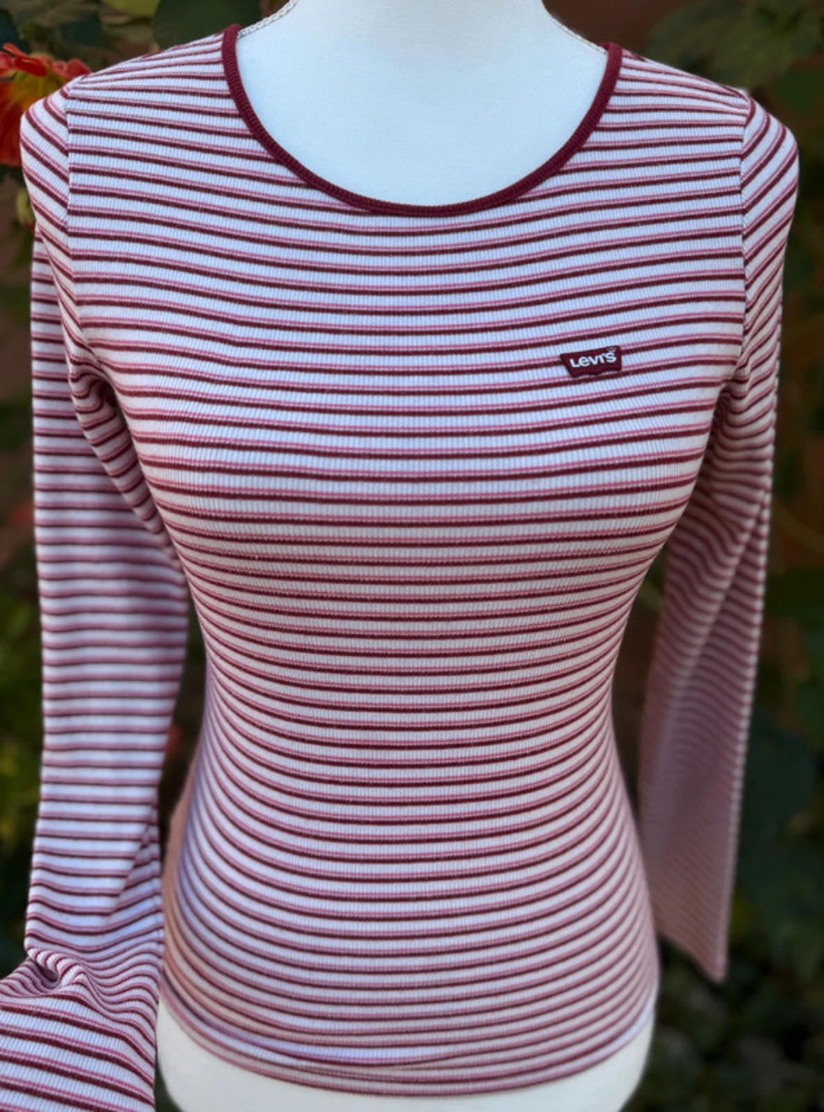 Levi’s Stripe Women’s Fitted Cotton Top Size XS