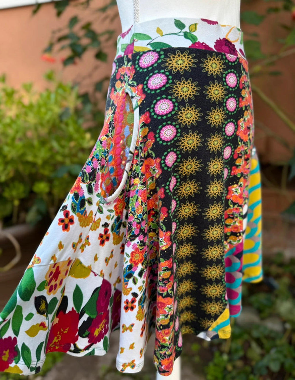 Designer Desigual Boutique Boho Floral Pattern Skirt Women’s Size L