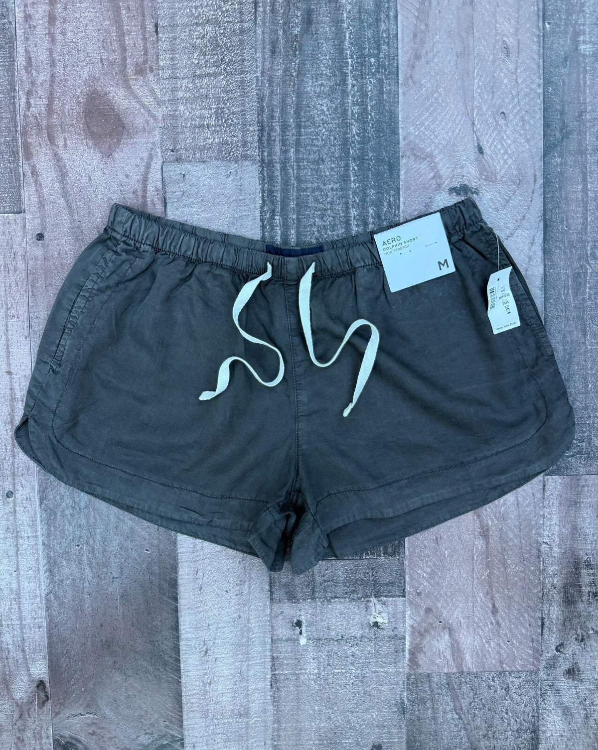 Aeropostale dark gray dolphin shorts, women's size M, new with tags