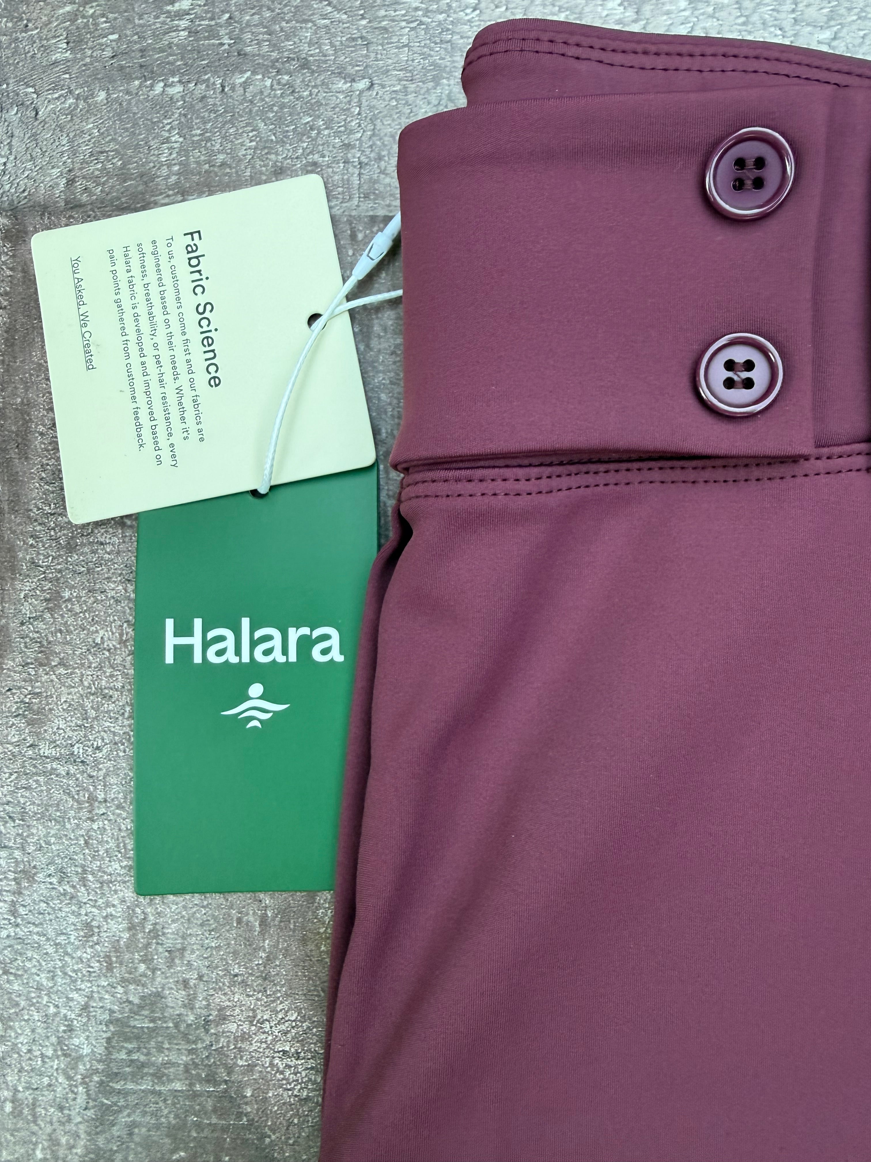 NWT Halara Berry Wide Leg Fitted Dress Pants Size M