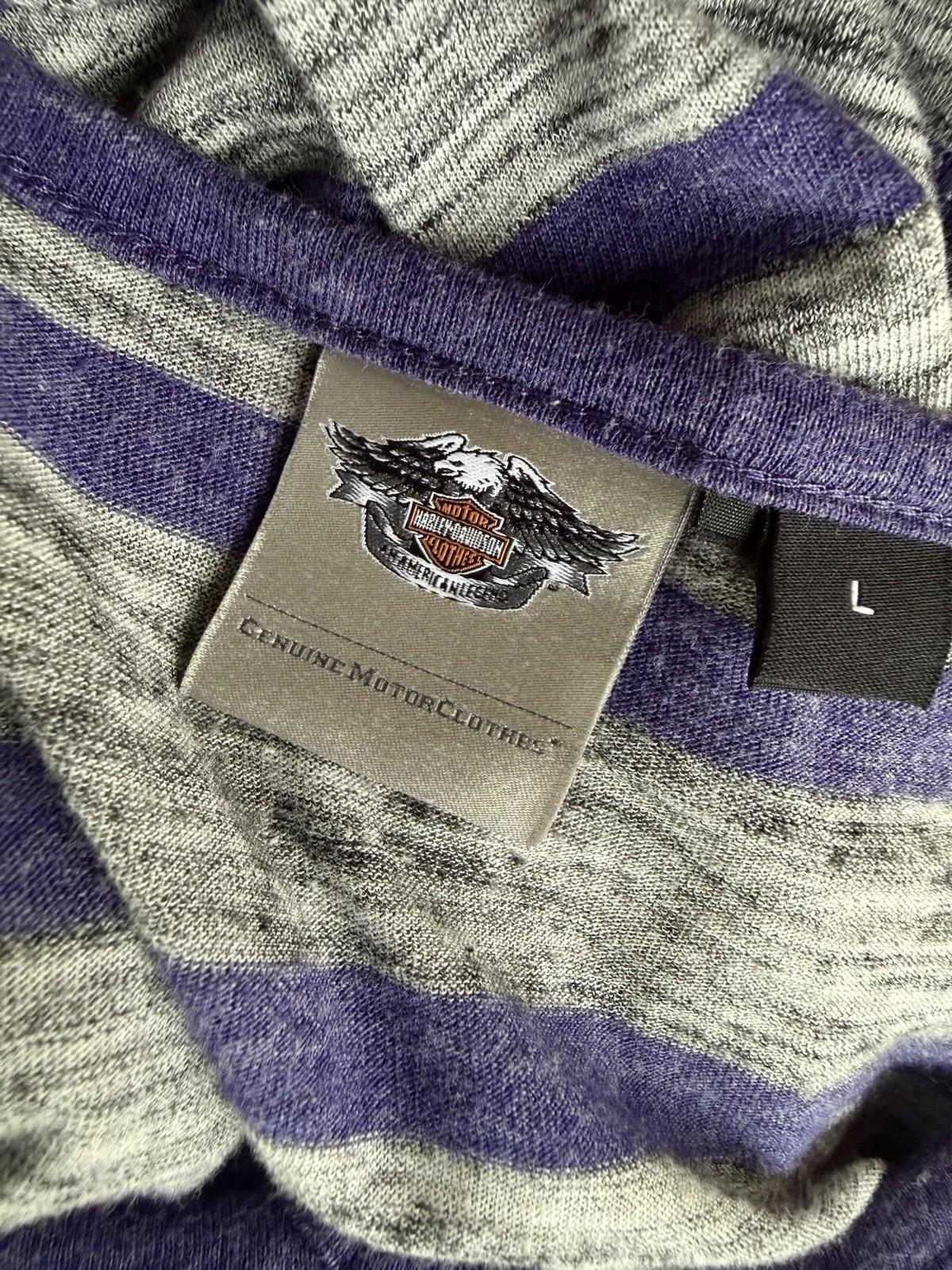 Harley Davidson Crochet Purple Black Stripe Size L