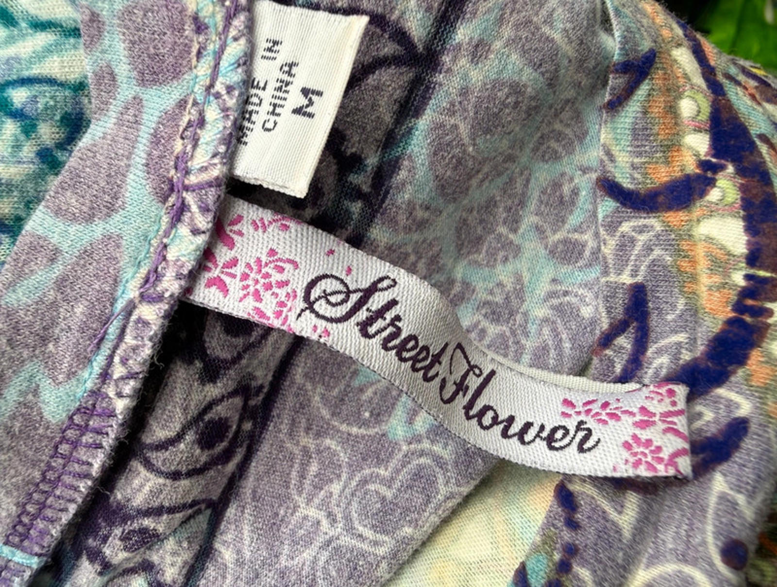 Street Flower Paisley Floral Boho Top Women Size M