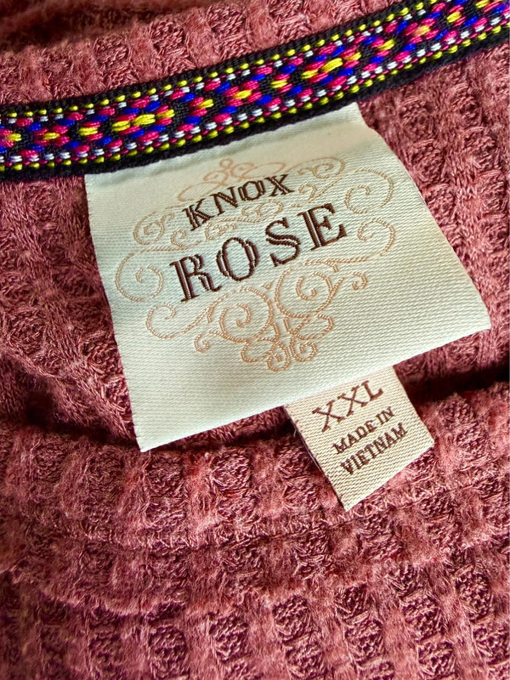Knox Rose Boho Floral Dusty Rose Top Women’s Size XXL