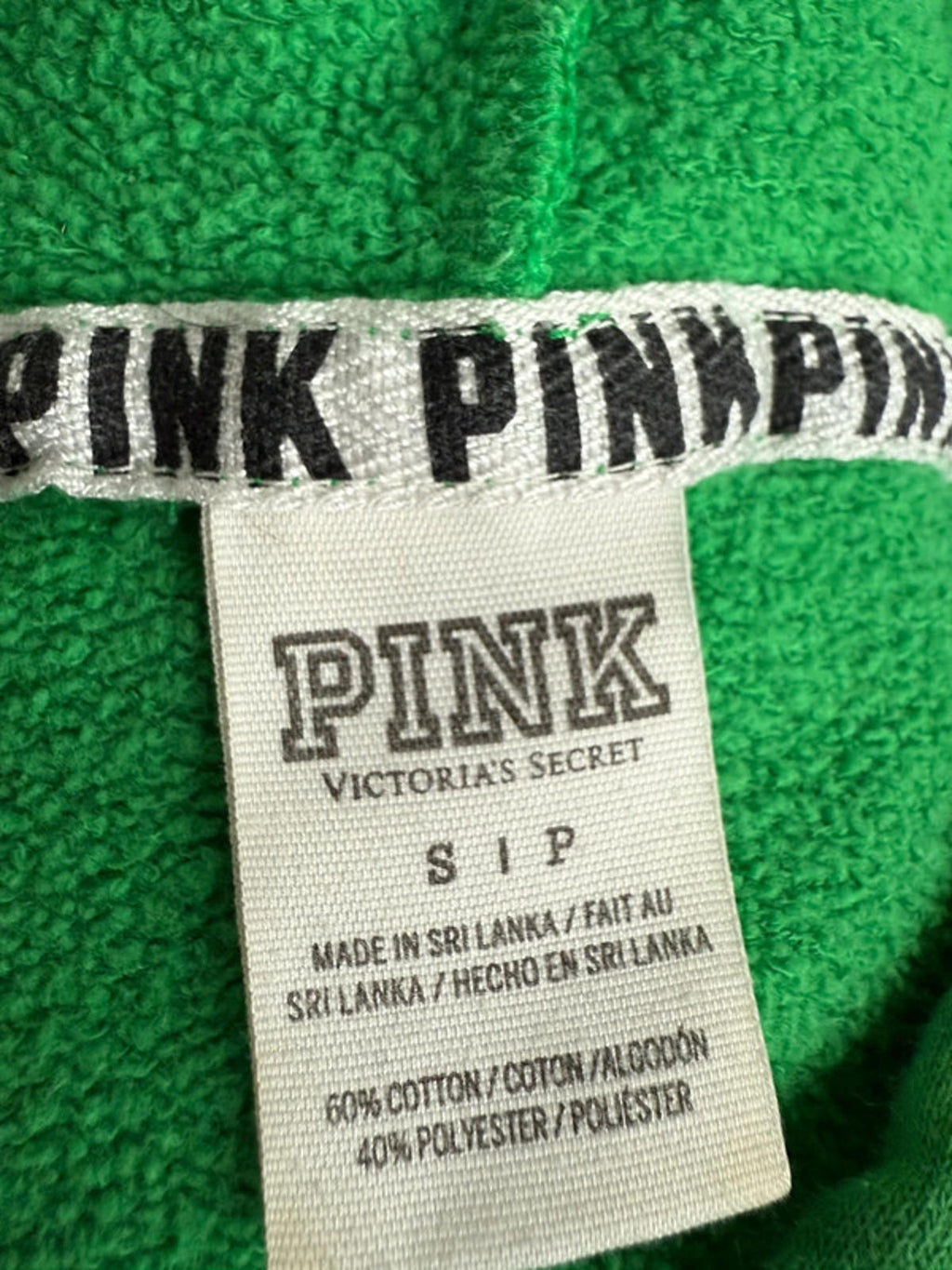 Victoria Secret PINK Kelly Green Hoodie Women’s Size S
