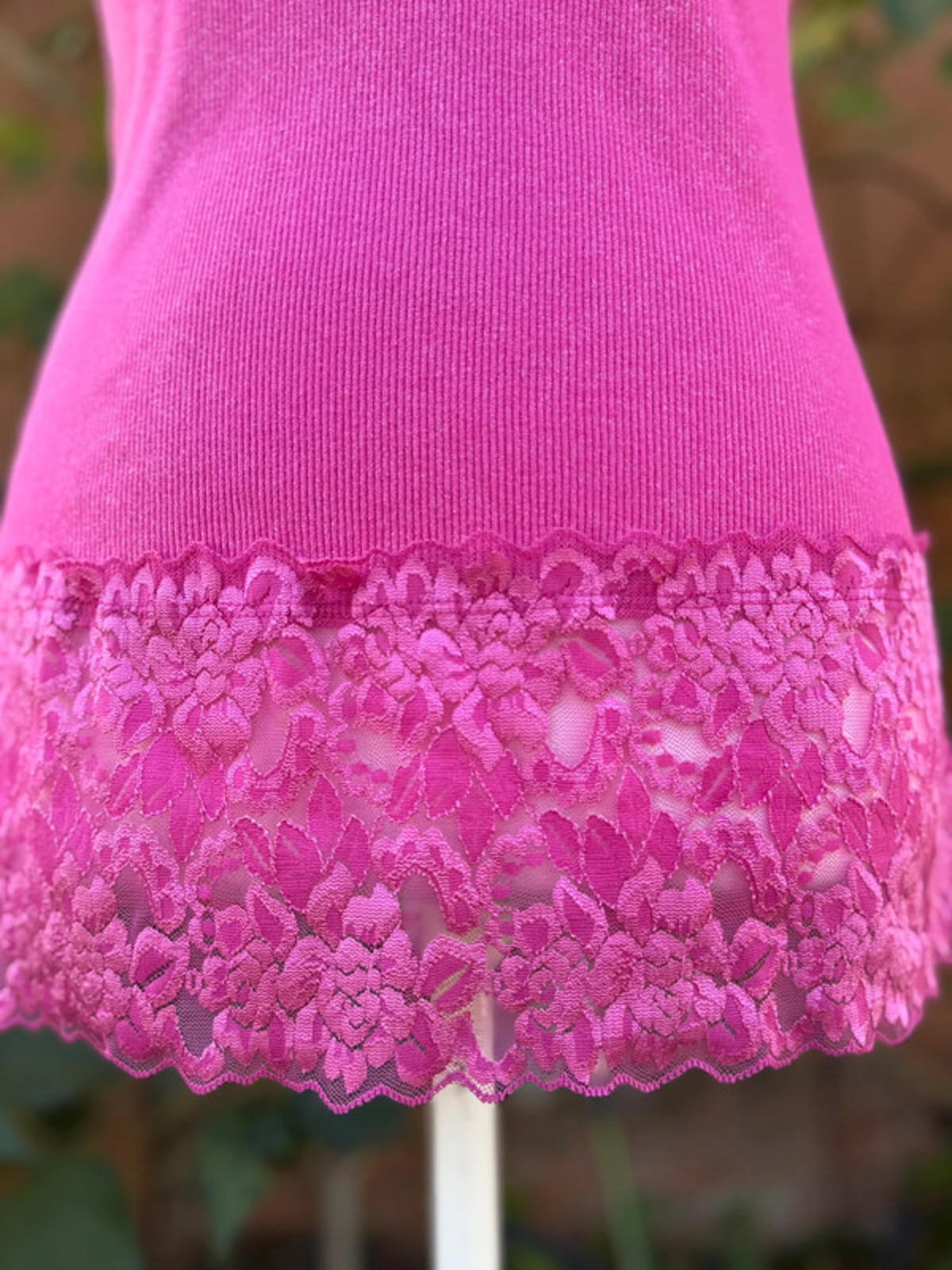 Torrid Hot Pink Lace Cami Cami Size 1 1X