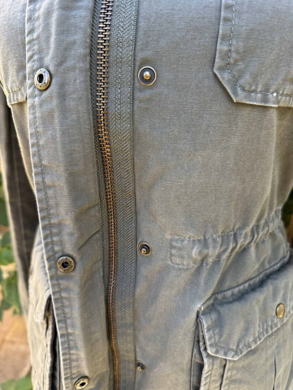 Ann Taylor LOFT Women's Olive Green Military Utility Jacket Size S