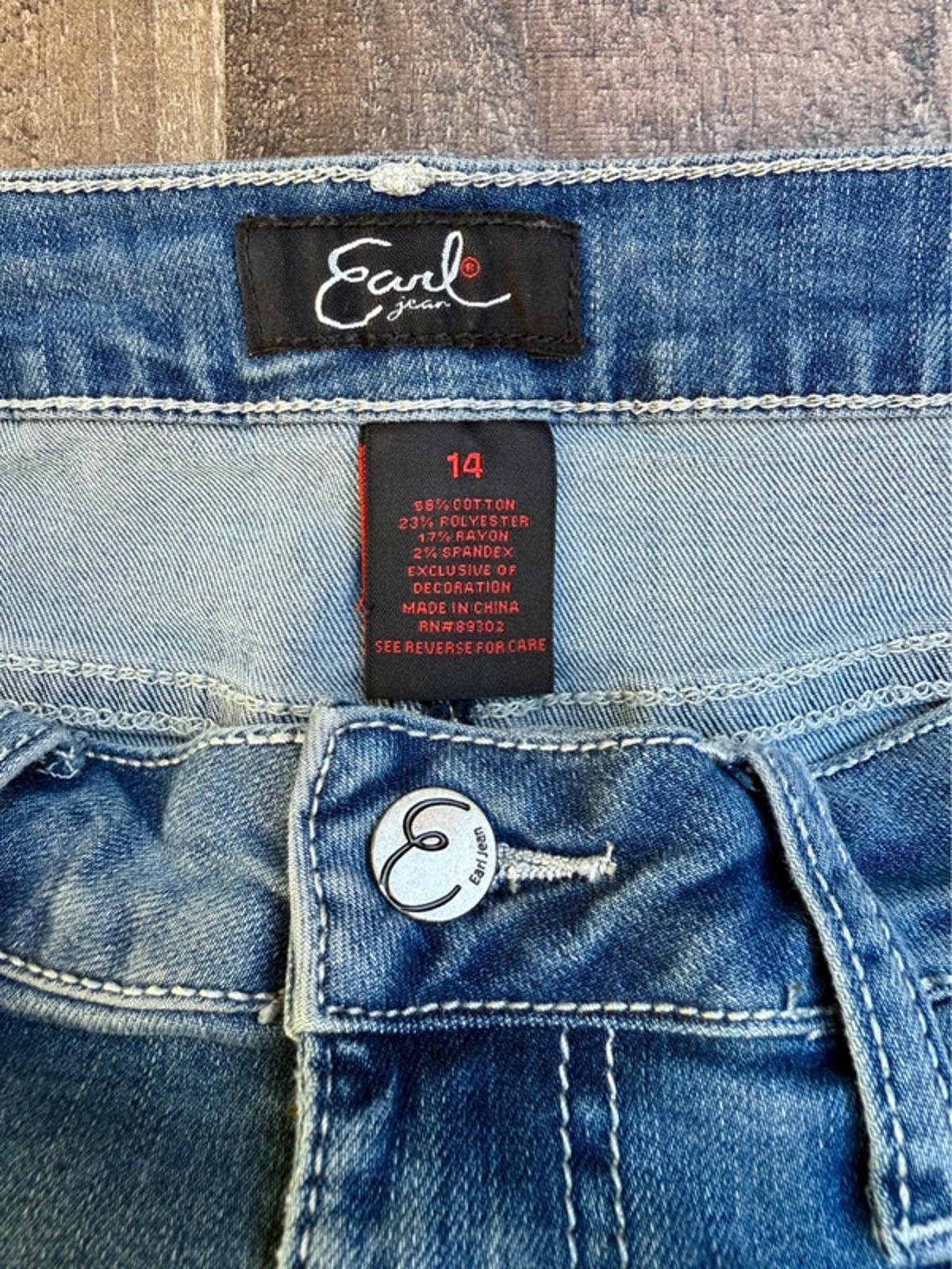 Earl Jean Denim Midi Skirt Women’s Size 14