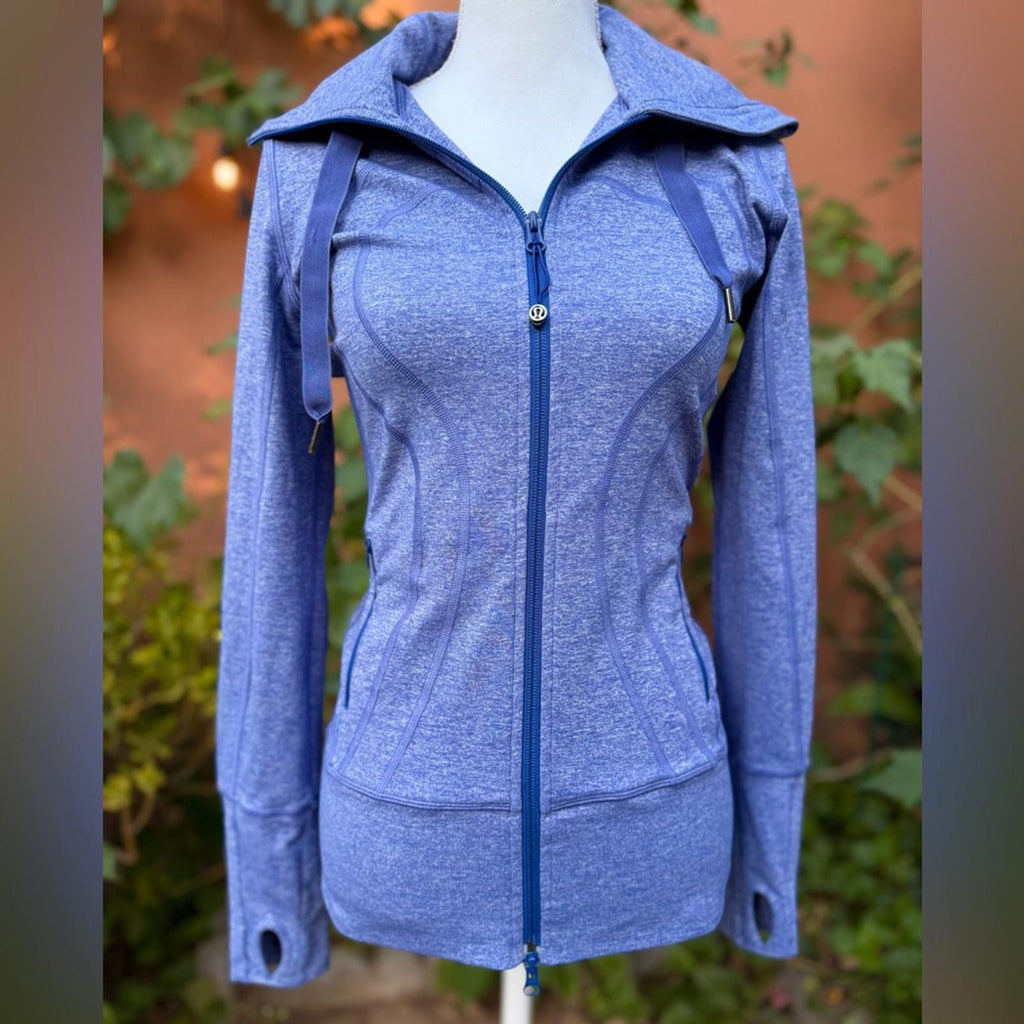 Lululemon Athletic Define Heathered Blue Jacket Hoodie Size 4 Women’s