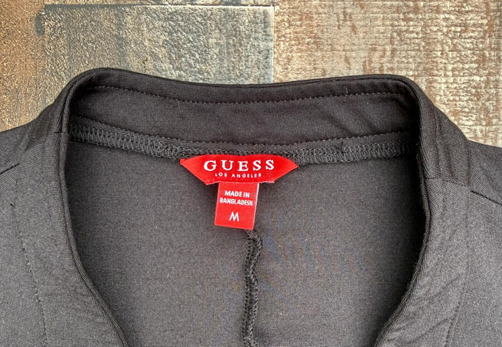 Guess Los Angeles Black Modern Blazer Jacket Size M