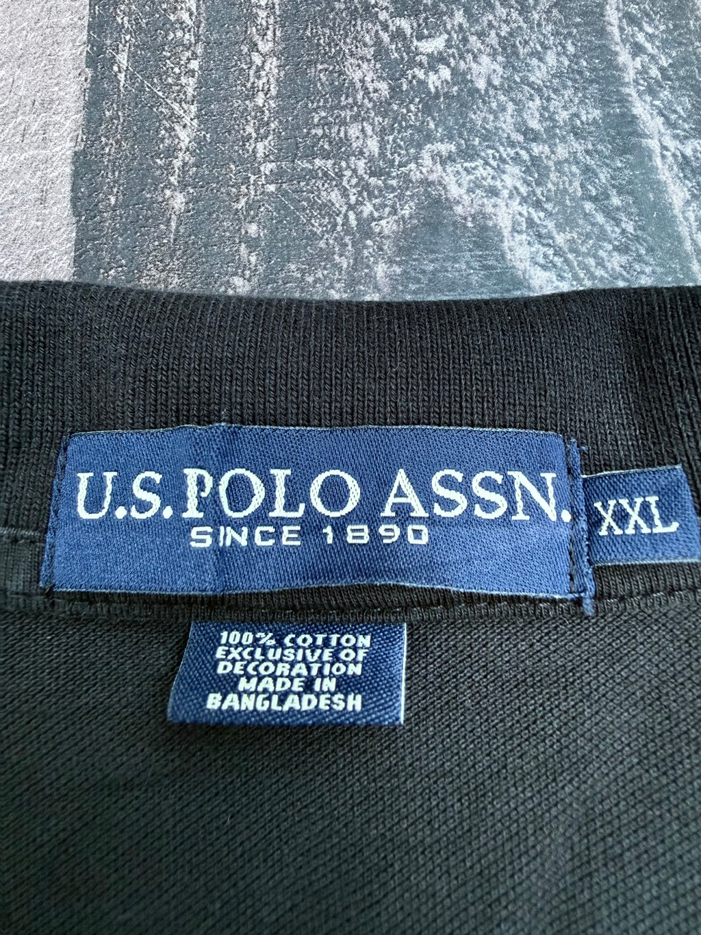 U.S. Polo Assn Black 100% Cotton Collard Shirt Size XXL