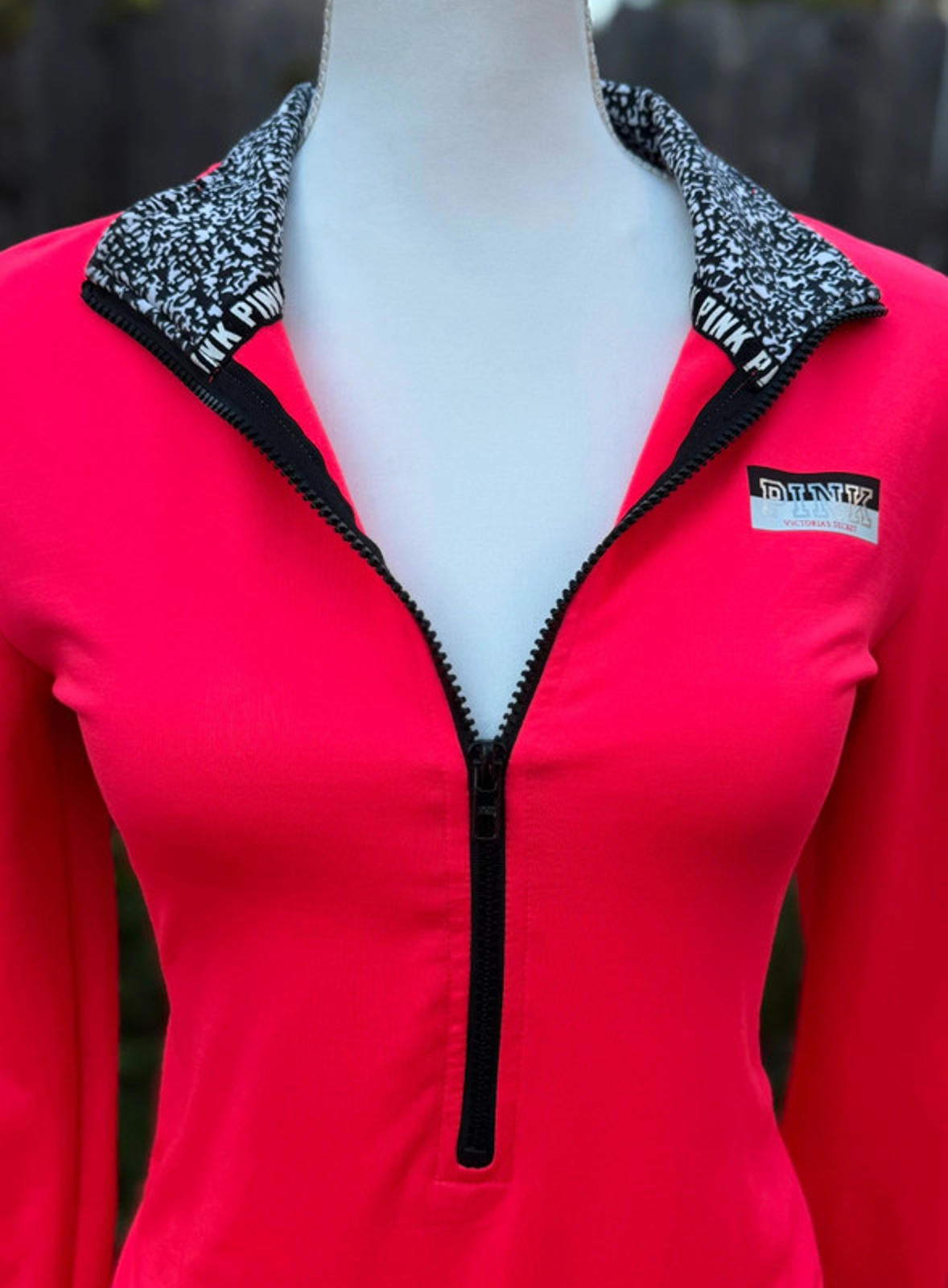 Victoria Secret PINK Flourescent Pink Ultimate Light Weight Jacket Size S