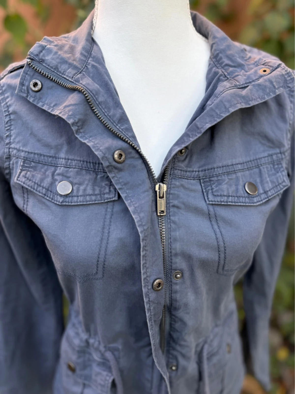 Y2K Gray Mudd Light Weight Denim Jacket Women’s Size XS