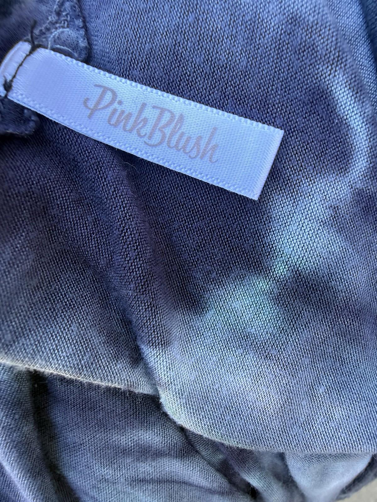 Blush Tie Dye Navy Blue Boho Women's Maxi Spring & Summer Dress Size M