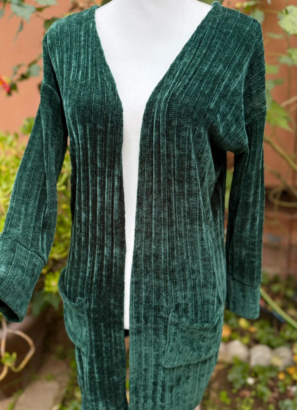 Heart Hips Hunter Green Cardigan Sweater Womens Size M