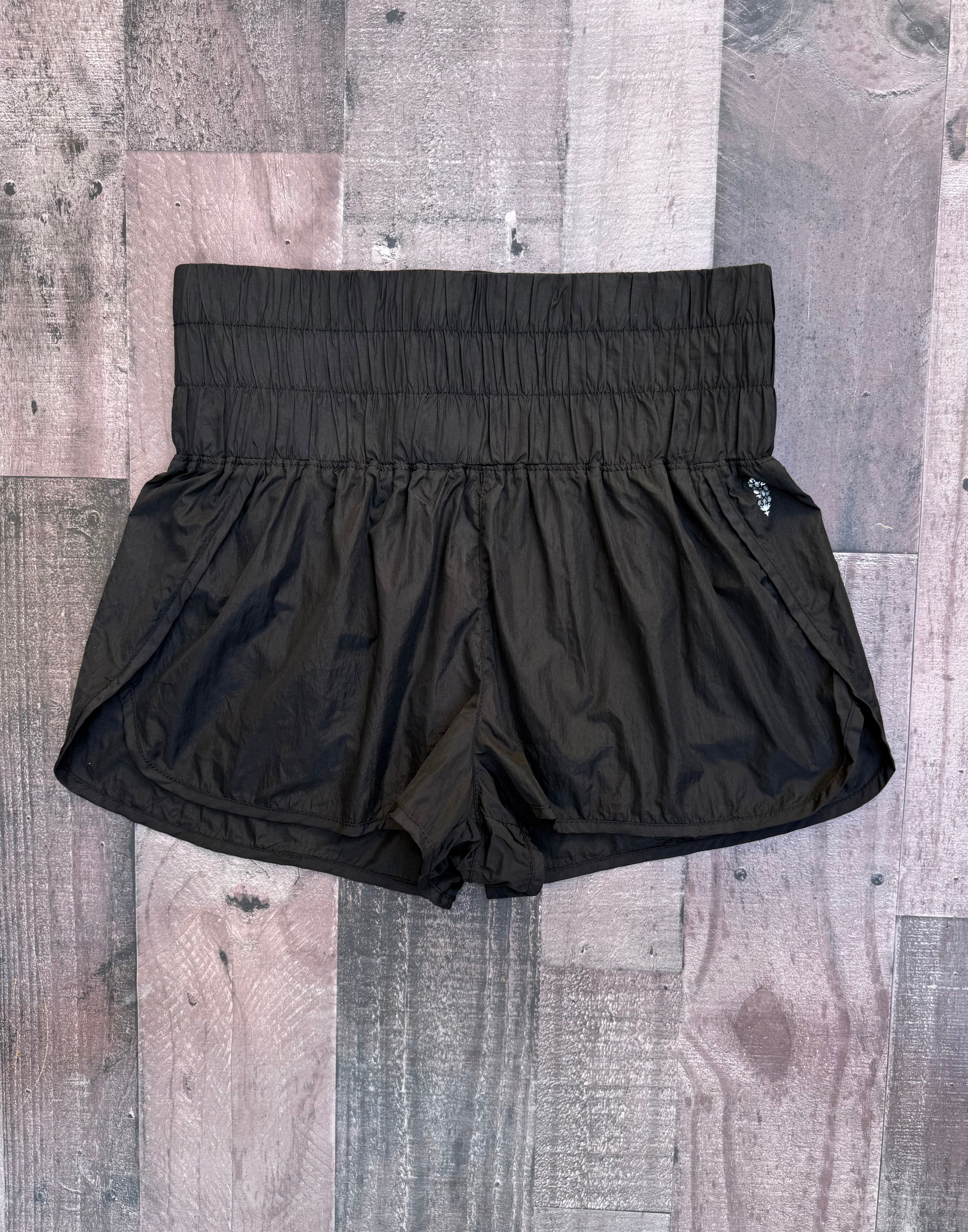 Free People Movement Women’s High Wasted Black Active Running Shorts Size L