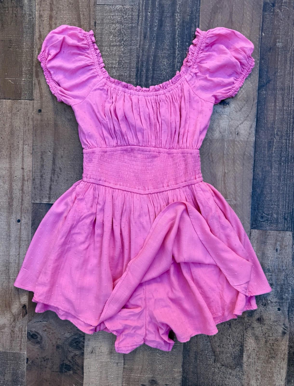 Hollister Bubble Gum Pink 1 Piece Romper Dress Size S