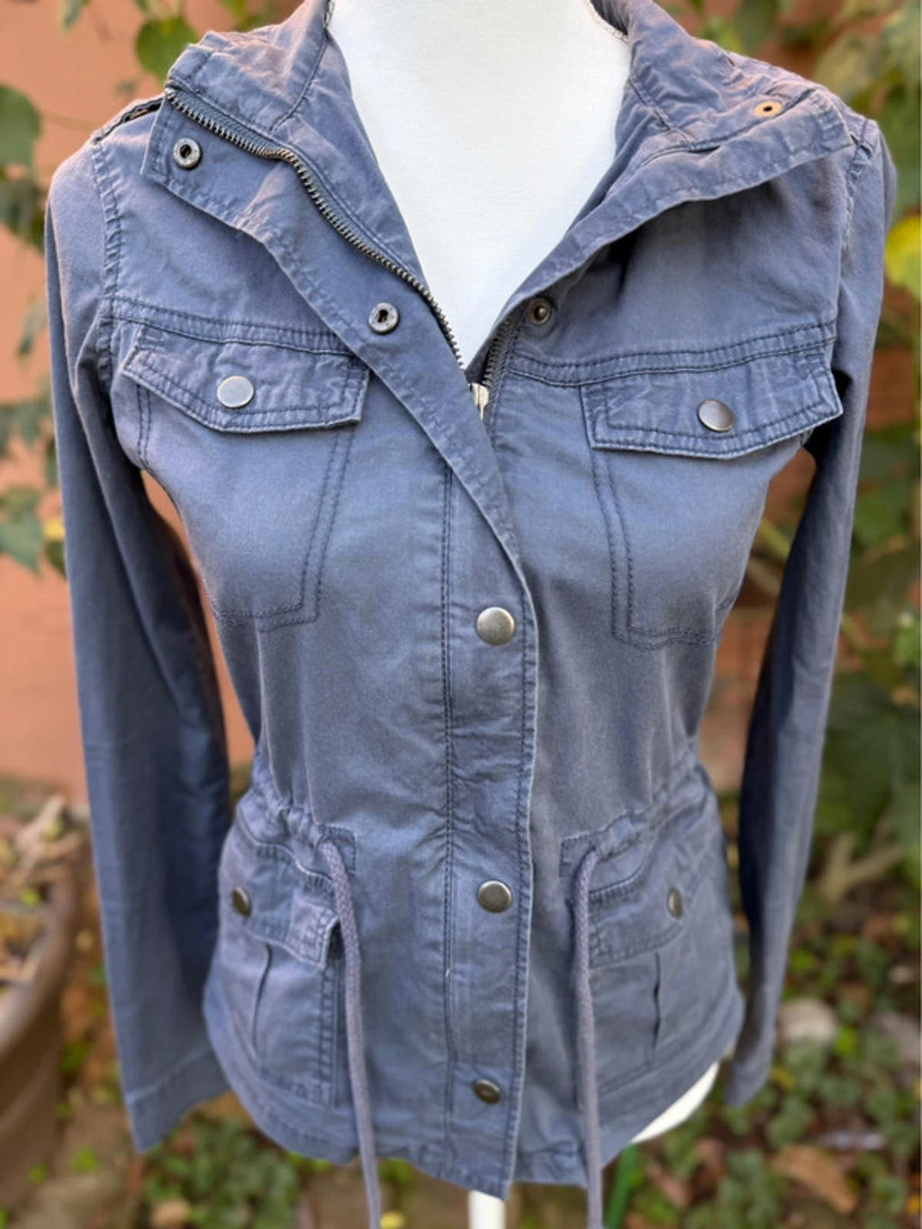 Y2K Gray Mudd Light Weight Denim Jacket Women’s Size XS