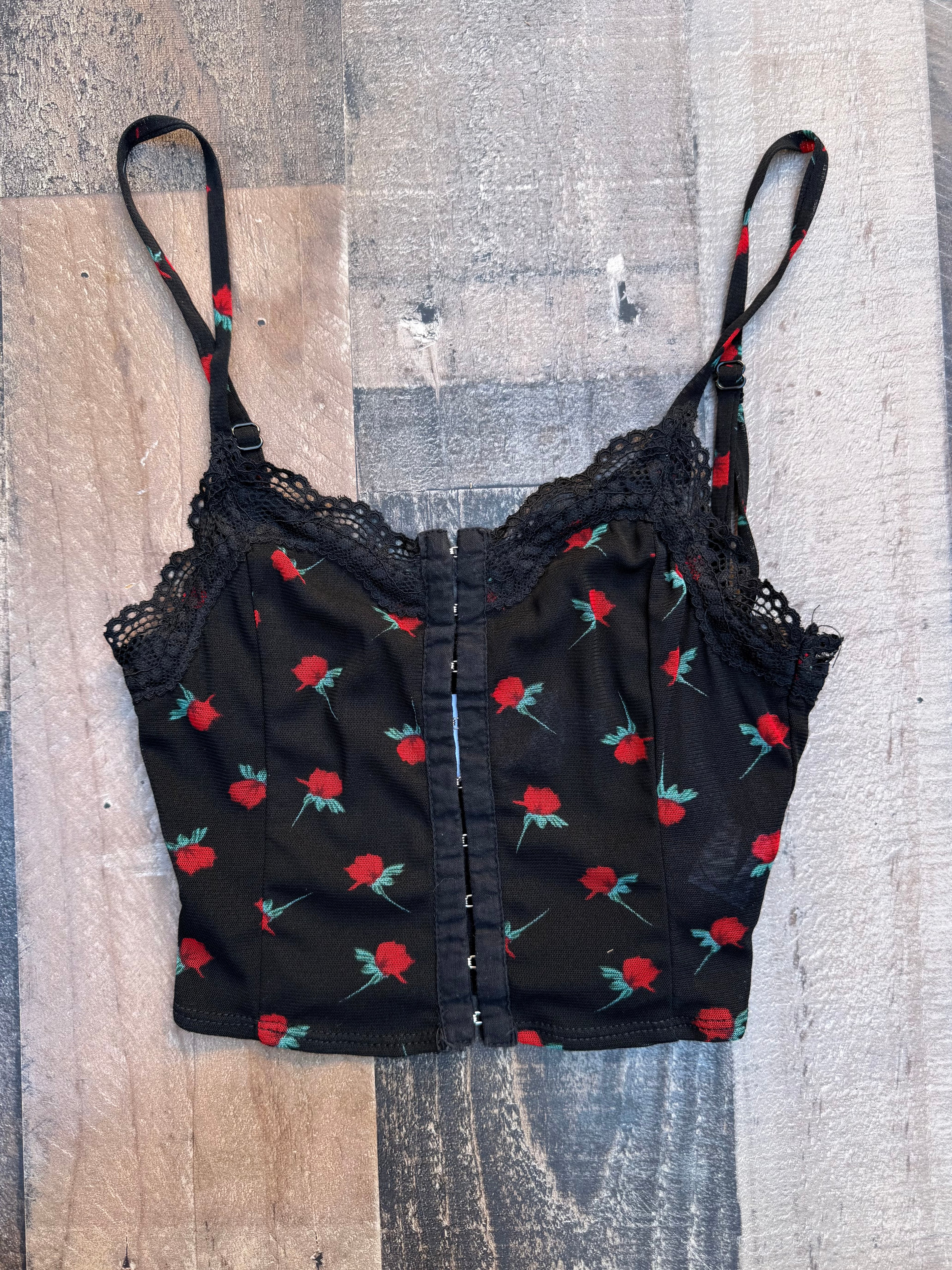 Princess Poly Rose Print Top Size XS 2