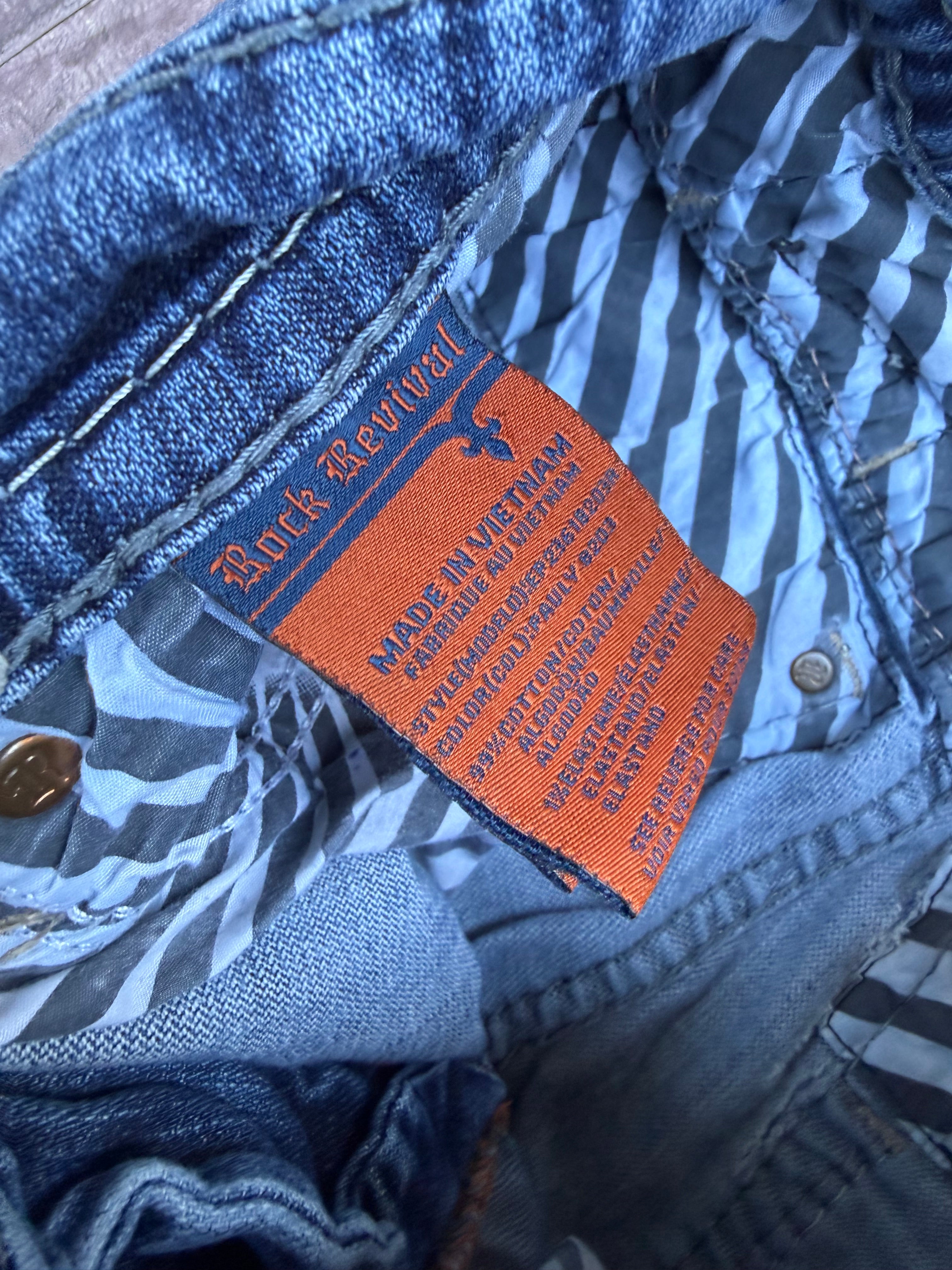 Rock Revival Men's Bootcut Blue Denim Jeans Medium Wash size 29
