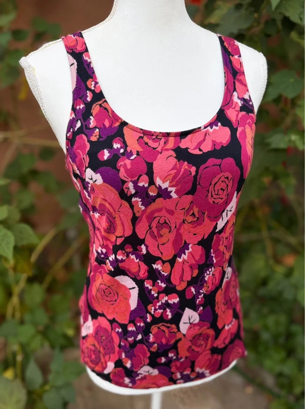 Free People Rose Print Tank Top 