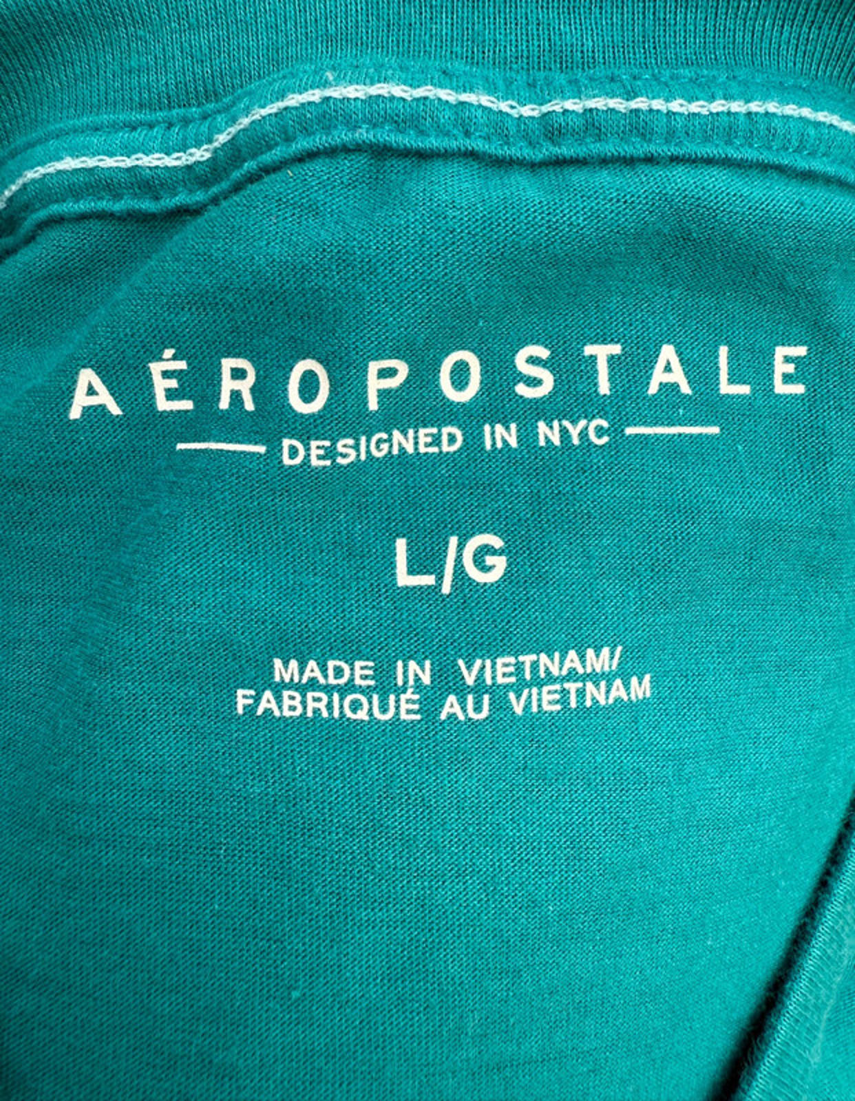 Aeropostale New York Athletic Aqua Tee Women’s Size L