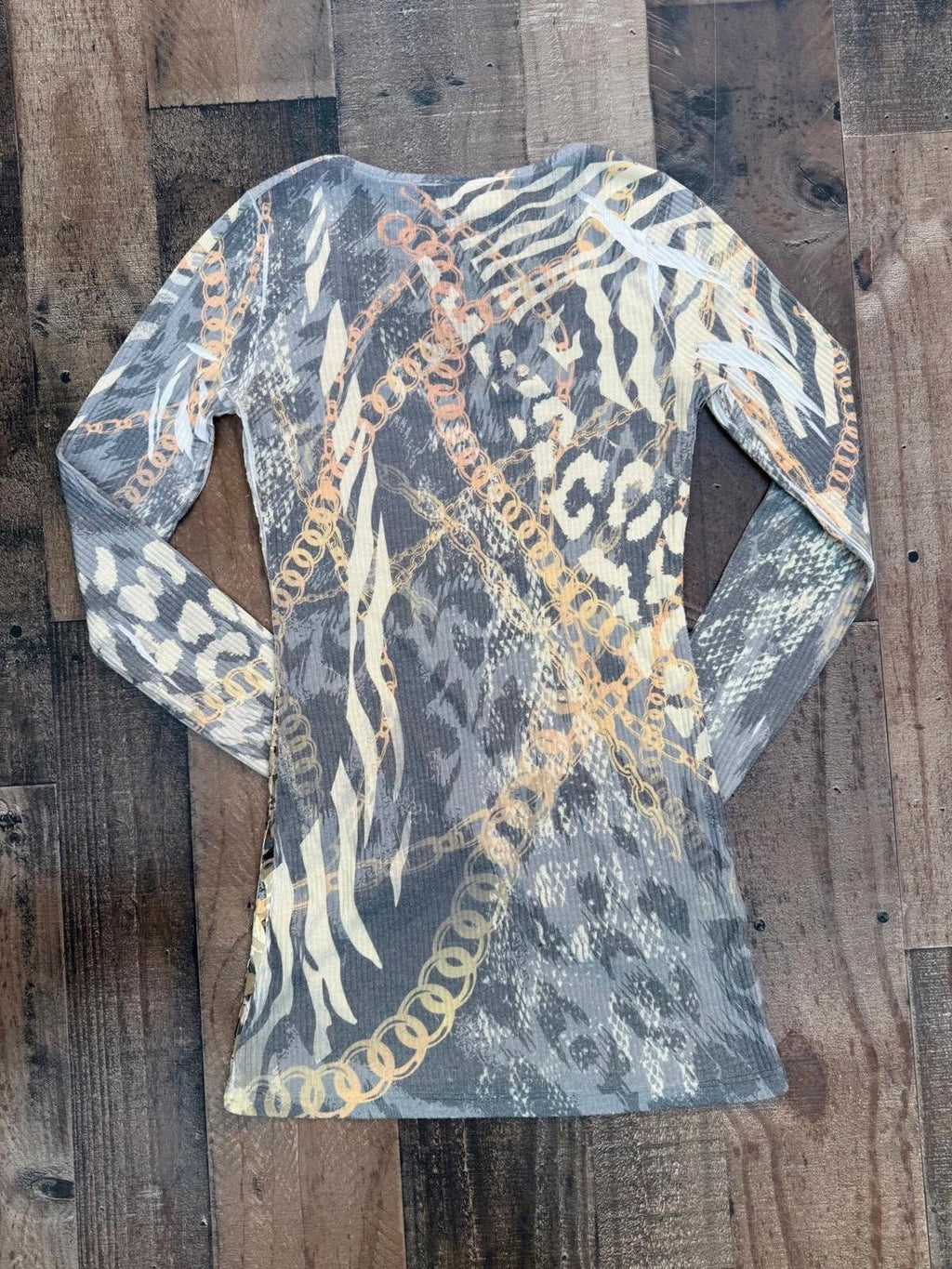 Day Trip long sleeve patterned top, women's size S, photo 3