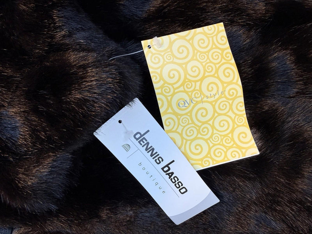 Dennis by Dennis Basso Luxurious Black Faux Fur Coat women’s Size XL