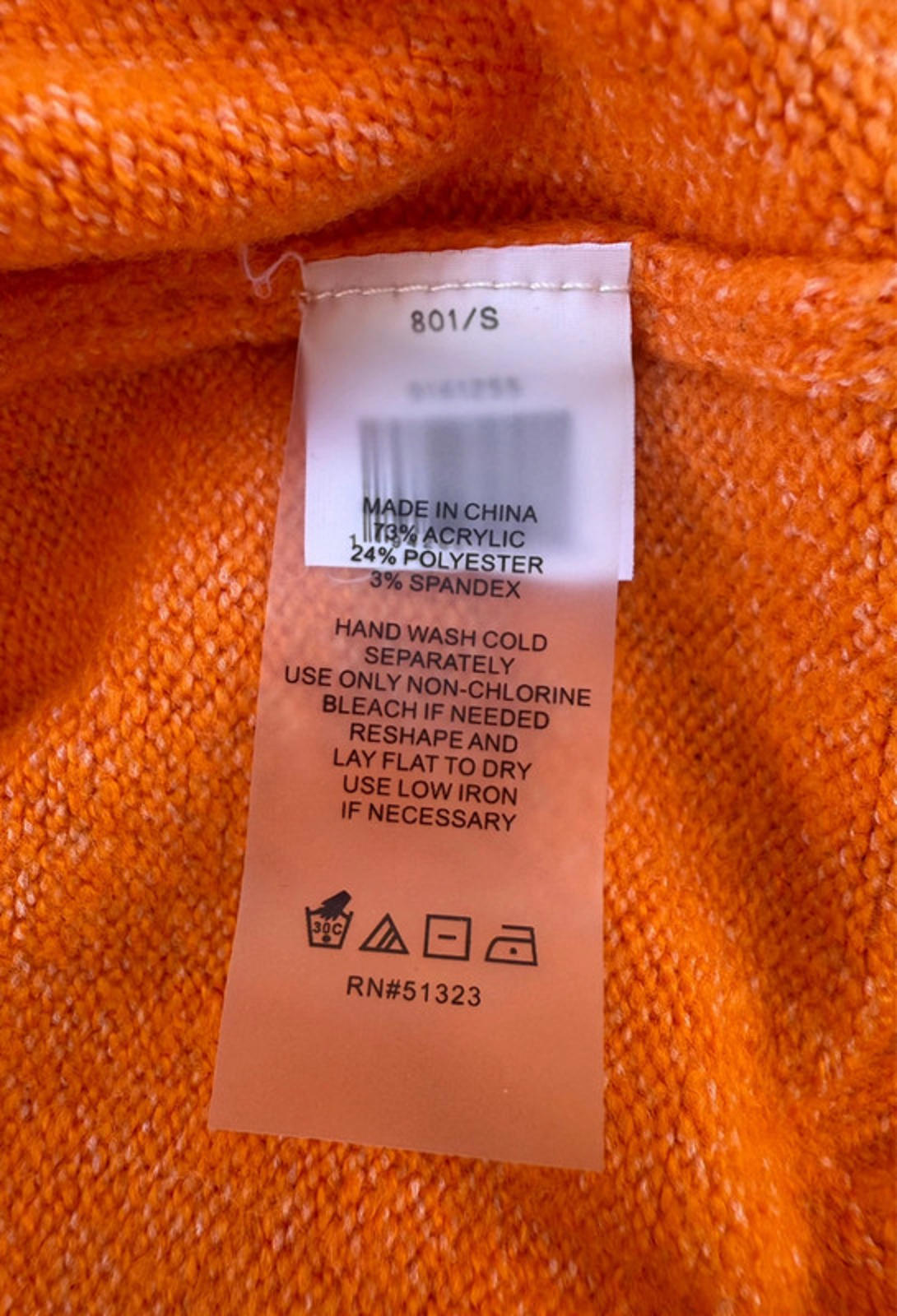 Vince Camuto Orange V Neck Long Sleeved Sweater Size S Small Womens