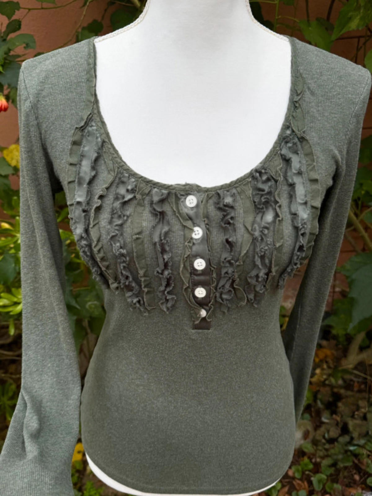 Banana Republic Olive Green Long Sleeved Top Size M