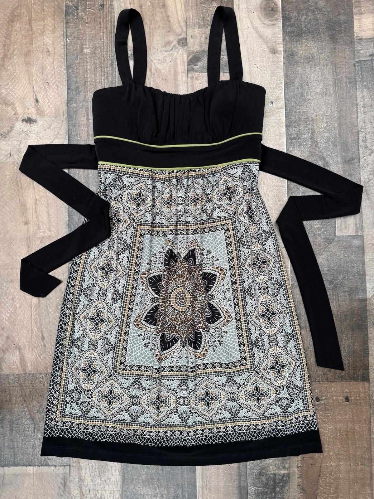 En Focus Studio Boho Design Women's BoHo Paisley  Waist A-Line Dress Size 6