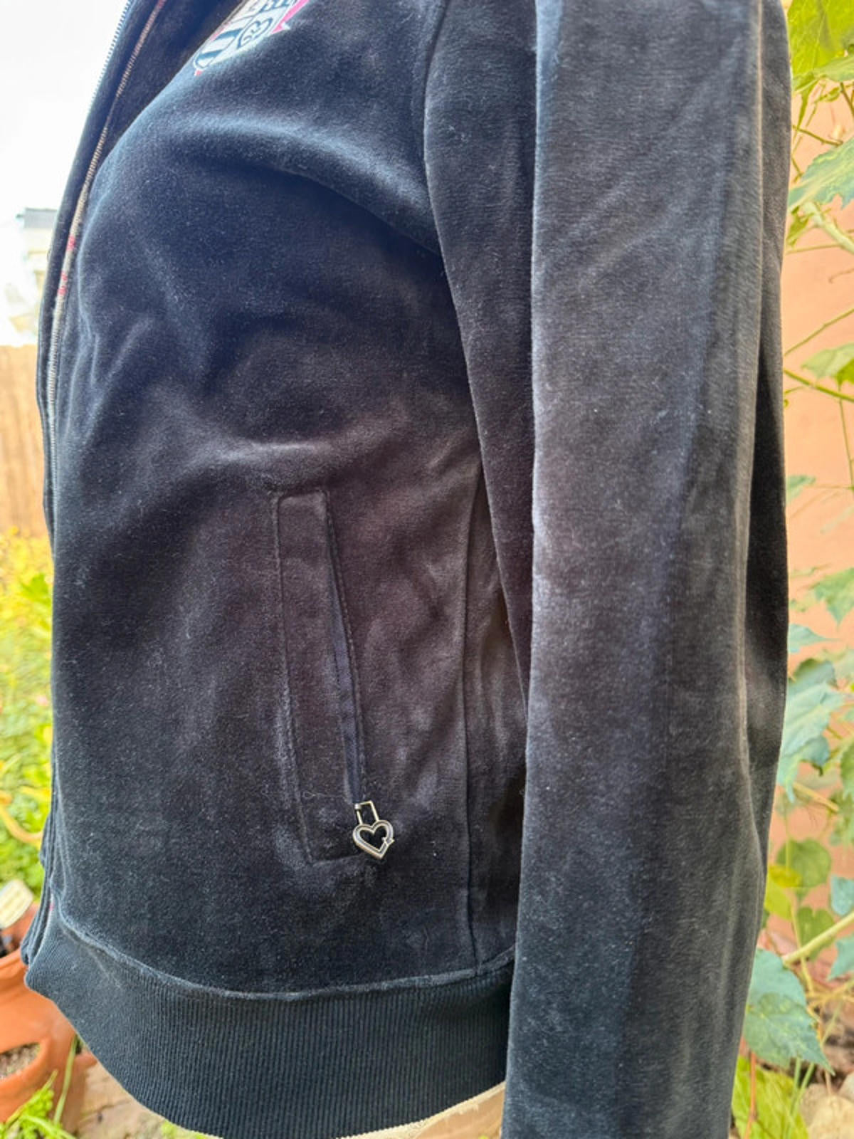 Black Rare Luxerie Embroidered Velvet Women’s Bomber Jacket Size XL