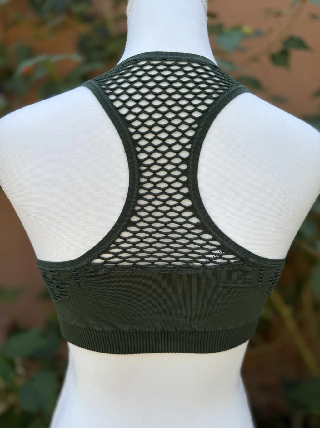 Olive Green Nikibiki Athletic Active Wear Sports Bra Size S