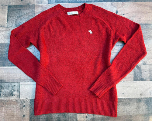 Abercrombie & Fitch Burnt Redish Orange Women’s Comfy Knit Sweater Size L Large