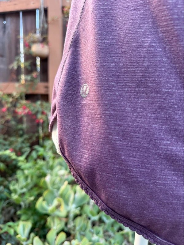 Lululemon Heathered Purple Fog Razor Back Active Tank Top Size 6