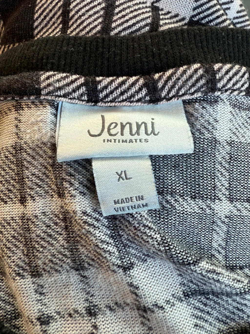 Jenni Intimates Pink & Black Plaid Top Women’s Size XL